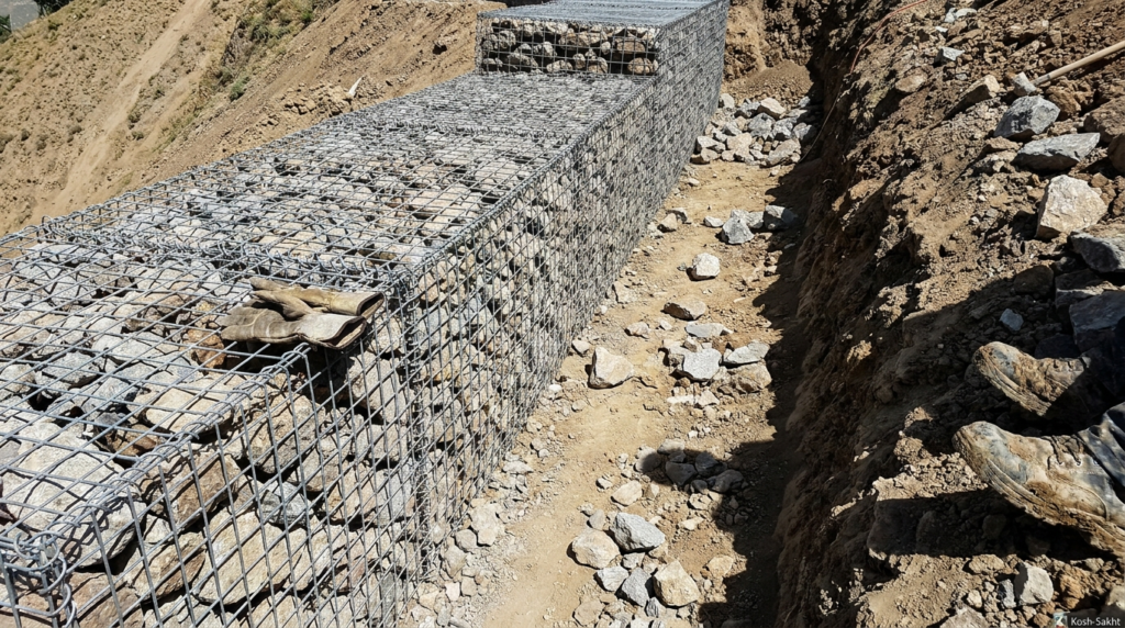 Gabion wall